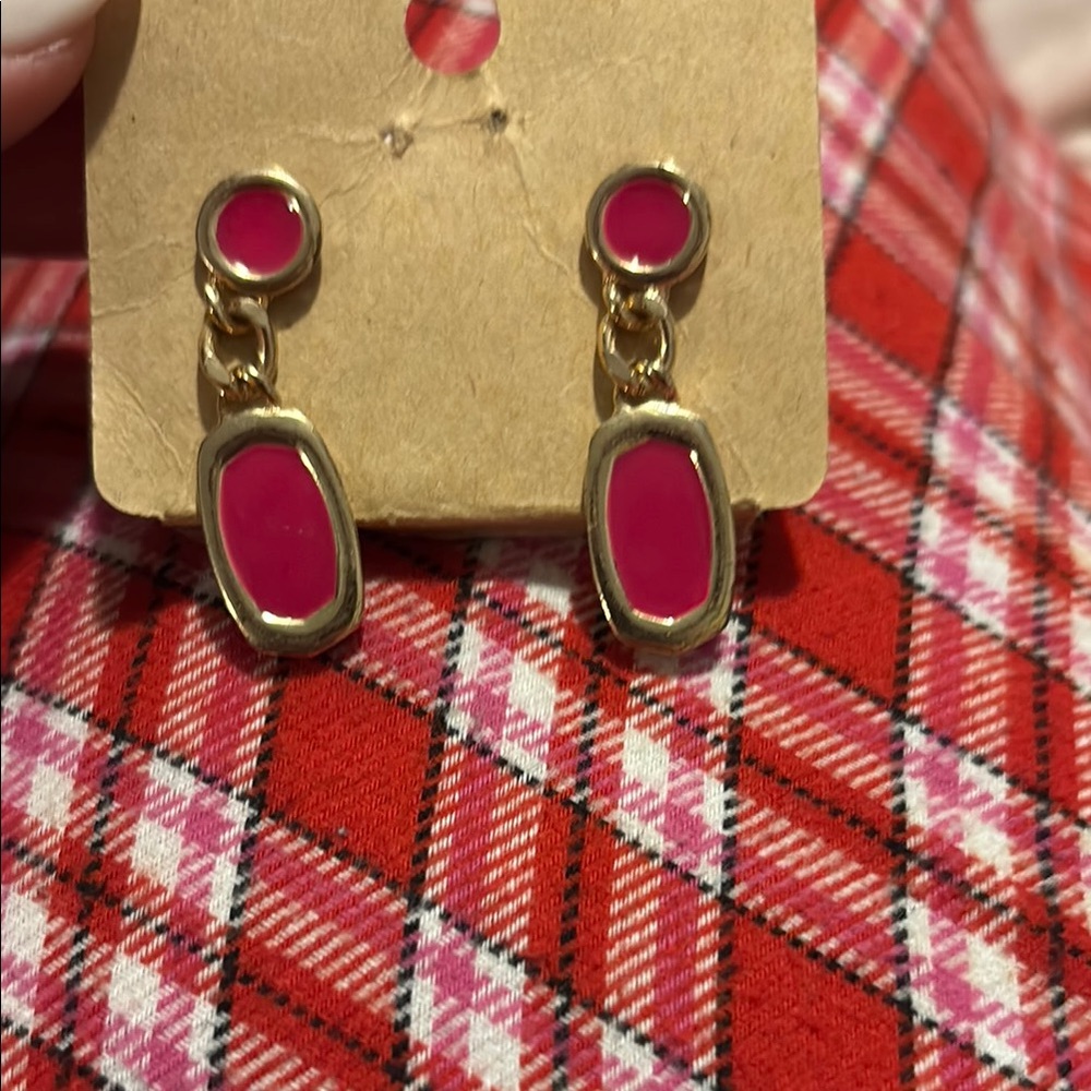 Elegant Pink Drop Earrings
